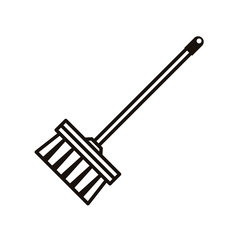 broom tool cleaning line style