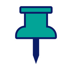 paper pin line and fill style icon