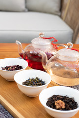 3 cups of herbs and 2 tea pot