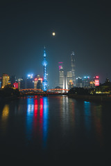 Fototapeta na wymiar Image of Beautiful Shanghai Skyline at Night