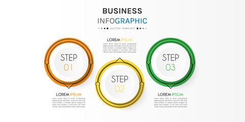 Obraz premium Business infographic element with options, steps, number vector template design