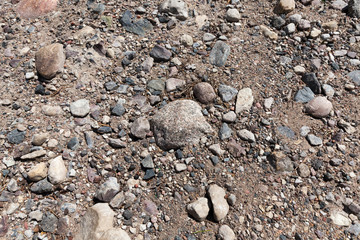 stones and sand