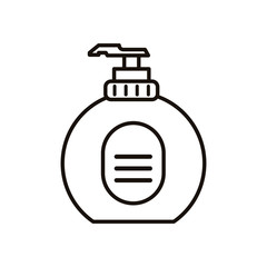 disinfectant plastic bottle product with push dispenser line style