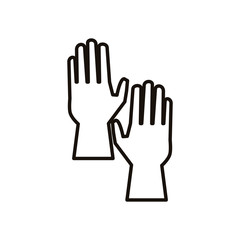 Obraz premium rubber gloves line style icon