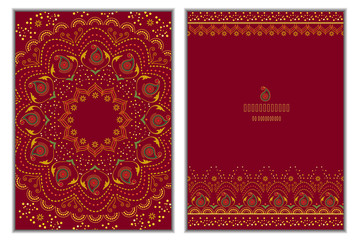 Mandala background-Burgandy