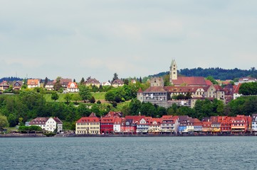 Fototapeta na wymiar Meersburg am Bodensee Seeseite - Meersburg on Lake Constance lake side
