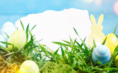 colorfully painted Easter eggs