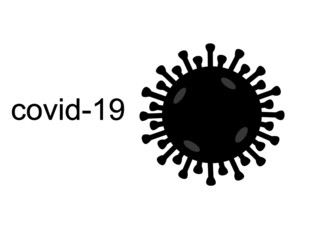 Coronavirus icon virus Covid-19 sketch cell virus vector isolated in white background 