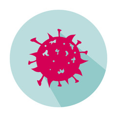 red virus corona vector illustration icon