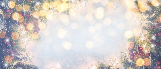 2020 Merry Christmas and New Year holidays background.