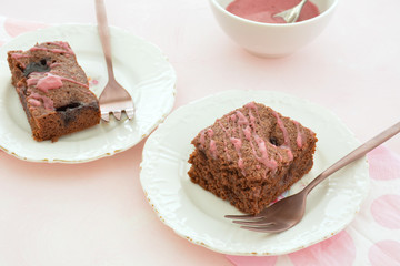 Cherry chocolate brownies