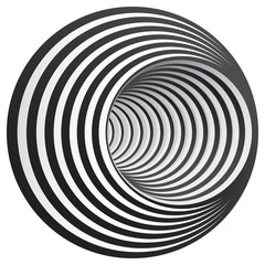 Halftone Vector striped Spiral Pattern or Texture. Abstract illustration