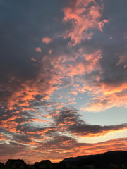 Purple sunset Transylvania's mountains