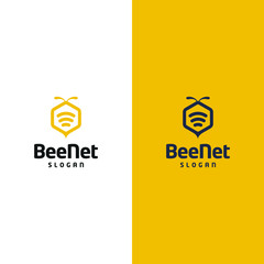 Bee net vector graphic creative idea template premium