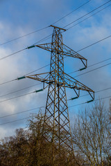 High power line post in steel