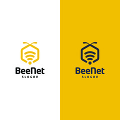 Bee net vector graphic creative idea template premium