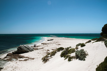 Immaculate white sand beach in Rottnest island, Western Australia, Perth