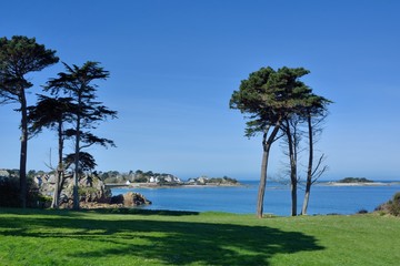 Beautiful seascape at Port-Blanc Penvenan in Brittany. France