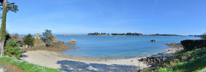 Beautiful seascape at Port-Blanc Penvenan in Brittany. France