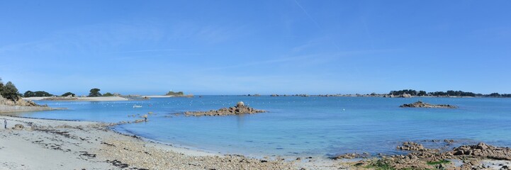 Beautiful seascape at Port-Blanc Penvenan in Brittany. France