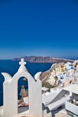 Fototapeta premium Beautiful View of Oia on Santorini Island, Greece