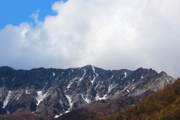 春の晴れた日の大山 Mt.Daisen blue sky