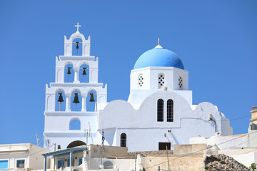 Beautiful View of Oia on Santorini Island, Greece