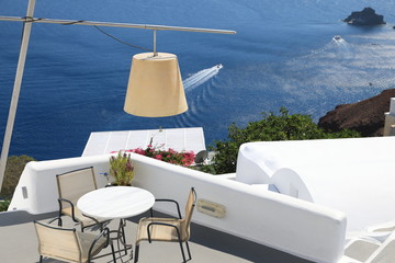Beautiful View of Oia on Santorini Island, Greece