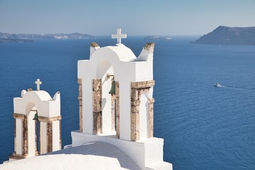 Beautiful View of Oia on Santorini Island, Greece