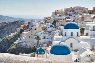 Beautiful View of Oia on Santorini Island, Greece