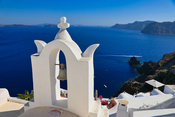Beautiful View of Oia on Santorini Island, Greece