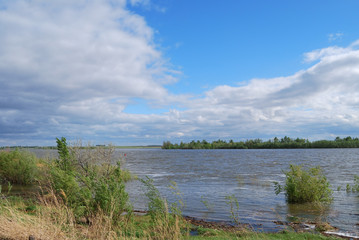 Spring high water on the Irtysh River