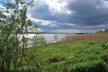 Spring high water on the Irtysh River