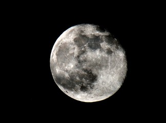 Beautiful full moon in the space