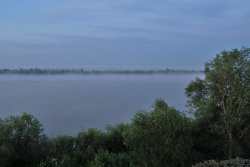 Morningg on the river Irtysh