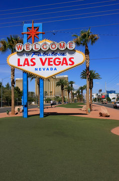LAS VEGAS, USA - MARCH 19: Welcome to Fabulous Las Vegas sign on March 19, 2013 in Las Vegas, USA. Las Vegas is one of the top tourist destinations in the world.