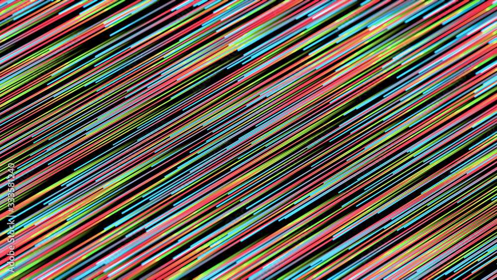 Aufkleber abstract colorful diagonal line flow - 3d rendering