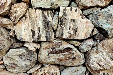 Natural stone wall, copy space - structures as background