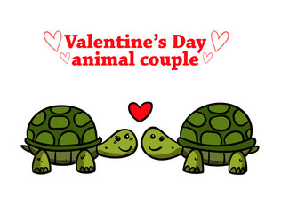 valentine's day animal couple