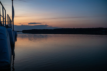 sunset on the lake