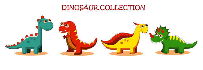 Fototapeta premium dinosaurs set