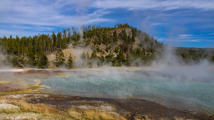 Geothermal activity in Yellowstone national park