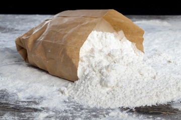 small bag with flour