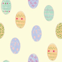 pastel Easter egg seamless vector pattern