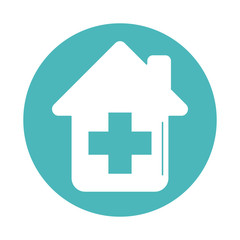 Obraz premium virus covid 19 pandemic quarantine house care block style icon