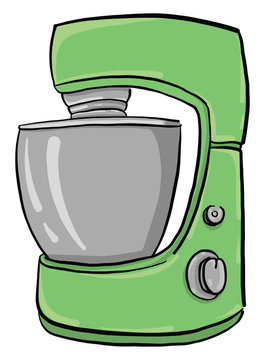 Green Juicer, Illustration, Vector On White Background