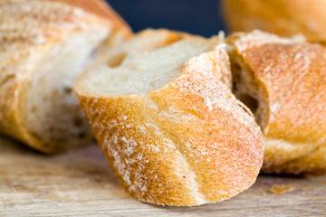 light baguette of rye flour