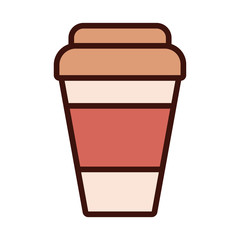 beverage in plastic line and fill style icon