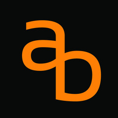 Letters A B joint logo icon vector template