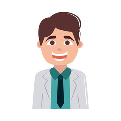 online doctor medical staff character flat style icon